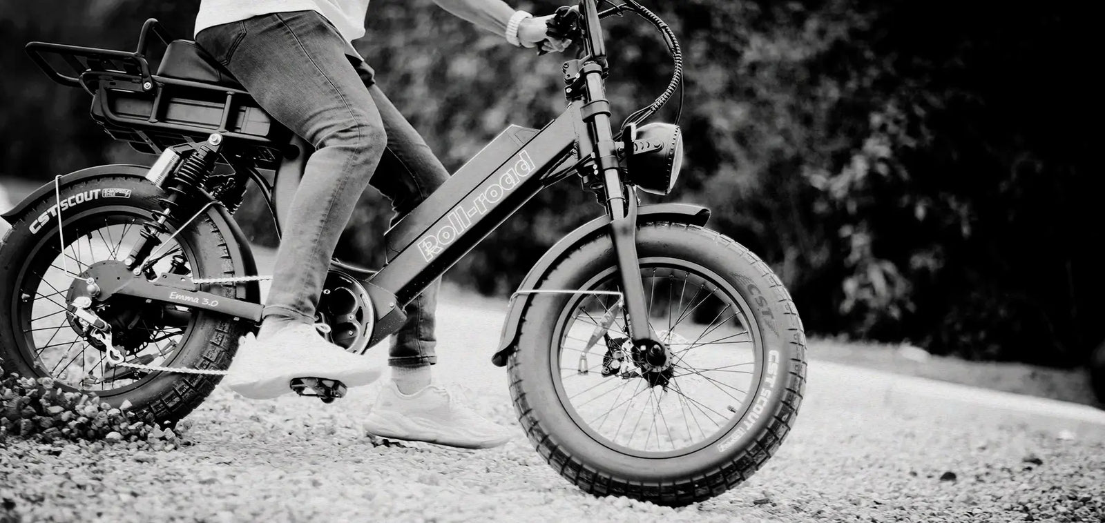 Close-up of an e-bike chain being cleaned and lubricated to prevent rust and ensure smooth performance.