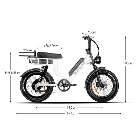 Emma 3.0 Electric Bike Long Range size - au.roll-road.com