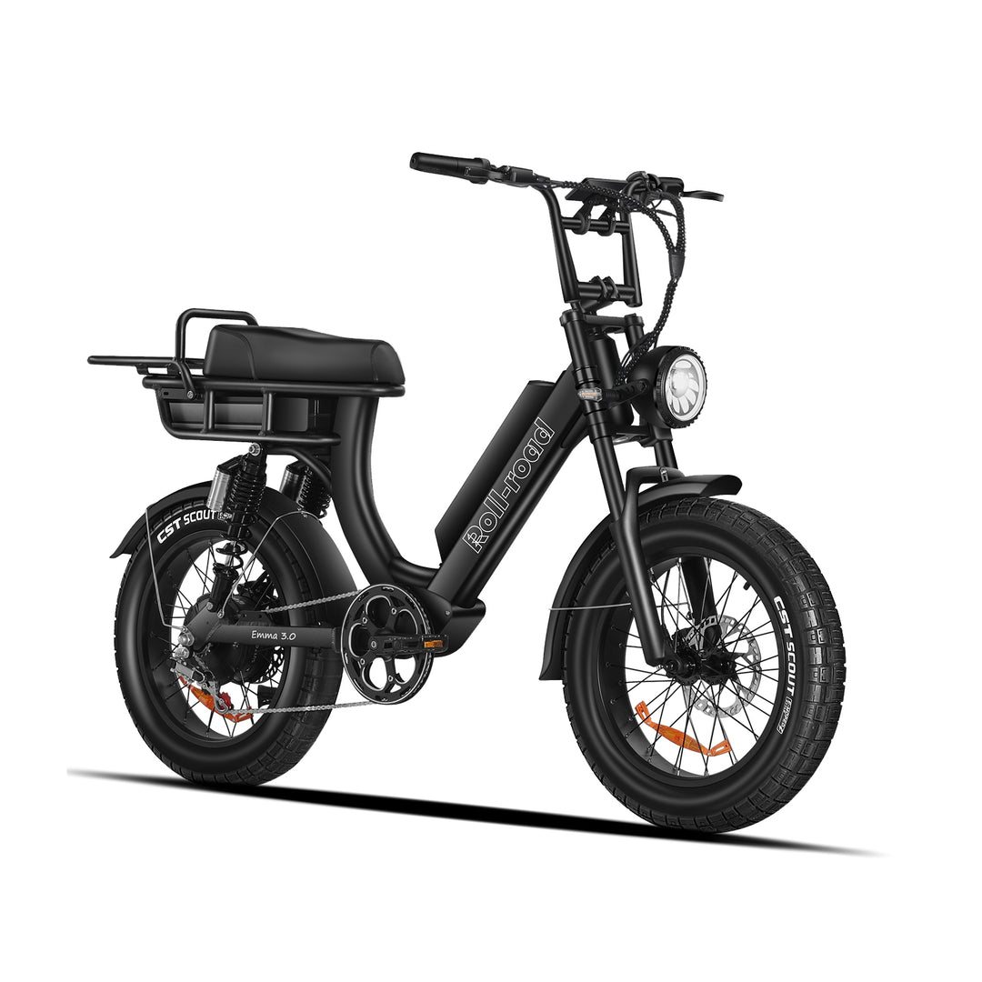 Emma 3.0 Electric Bike Long Range Dual-Battery black color - au.roll-road.com