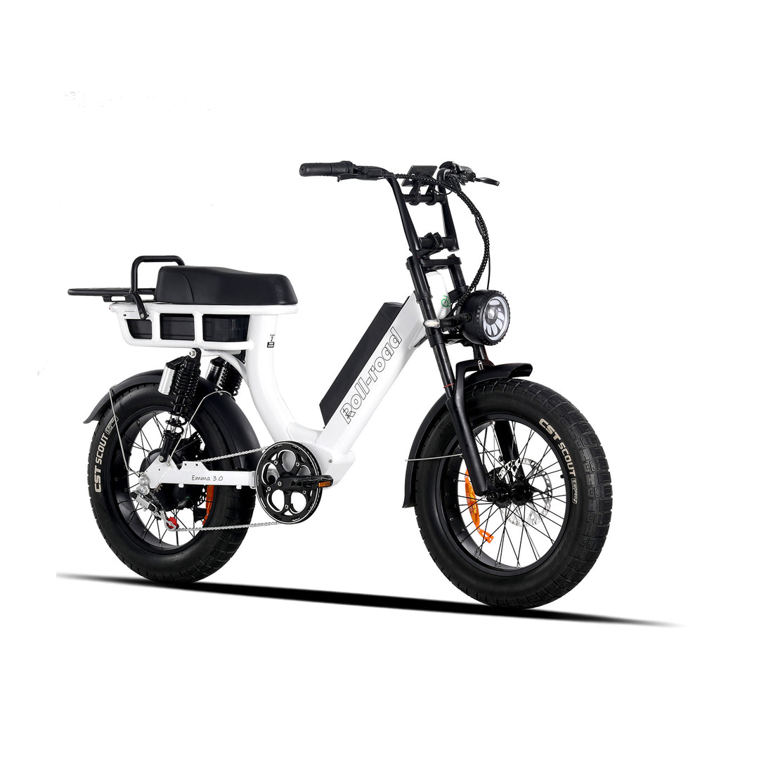 Emma 3.0 Electric Bike Long Range white color - au.roll-road.com