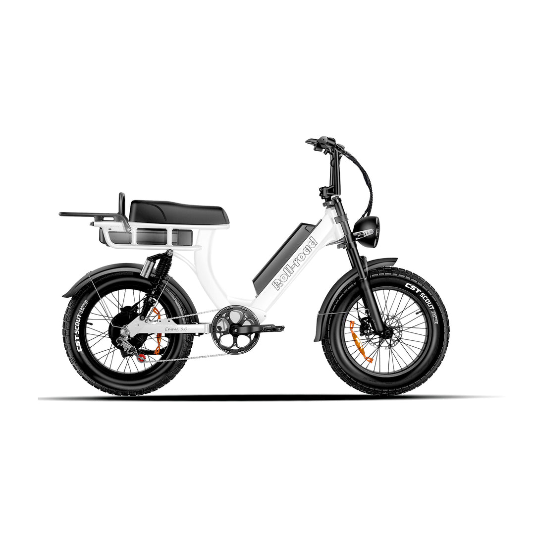 Emma 3.0 Electric Bike Long Range white color - au.roll-road.com