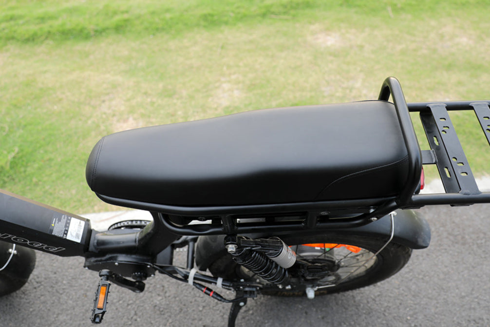 rollroad ebike long seat, Oversized & Wide Seat, soft& Supportive